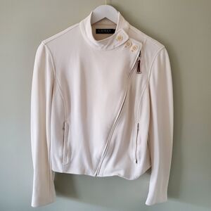 Lauren Ralph Lauren S Old Money Modern Contemporary Preppy Moto Knit Jacket